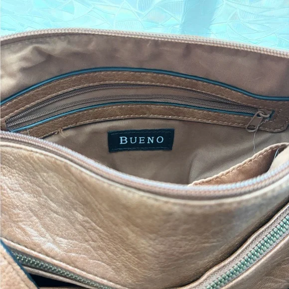 Bueno Brown Leather Shoulder Bag - Picture 5 of 13